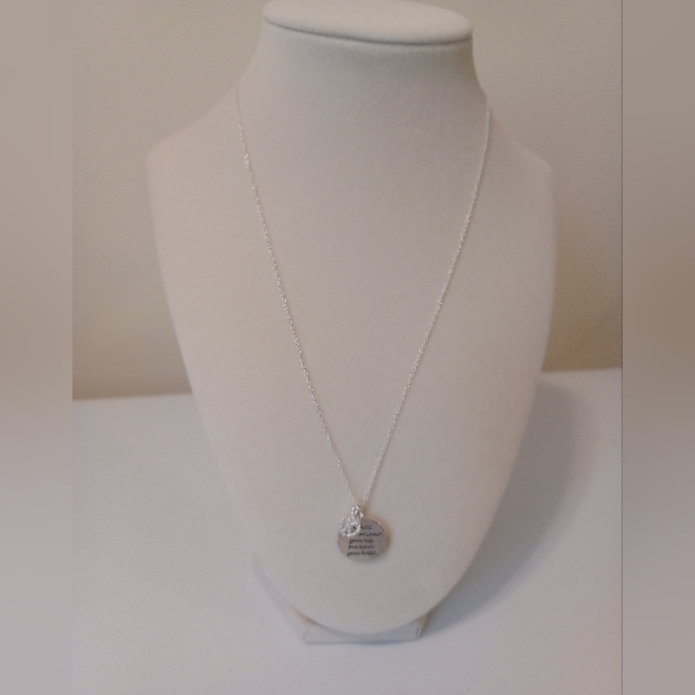 VINTAGE 925 RJ AVON STERLING SILVER INITIAL "J" LOVE NECKLACE 18 "L. - Picture 5 of 6